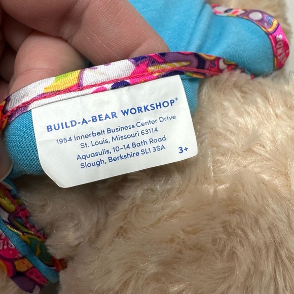 Build-A-Bear Heartbeat Bear Bubblegum Scented Candy Unicorn Satin Shorts & Tank - Picture 5 of 6